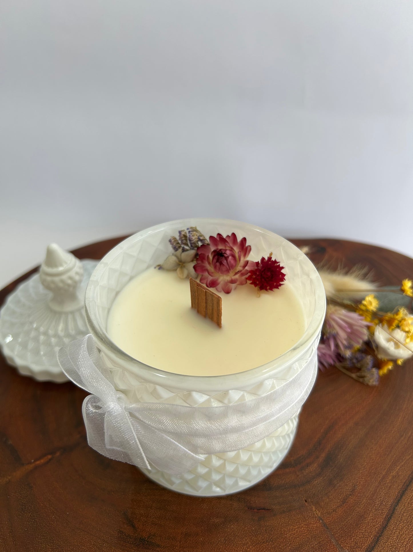 Vintage Geo Jar - White